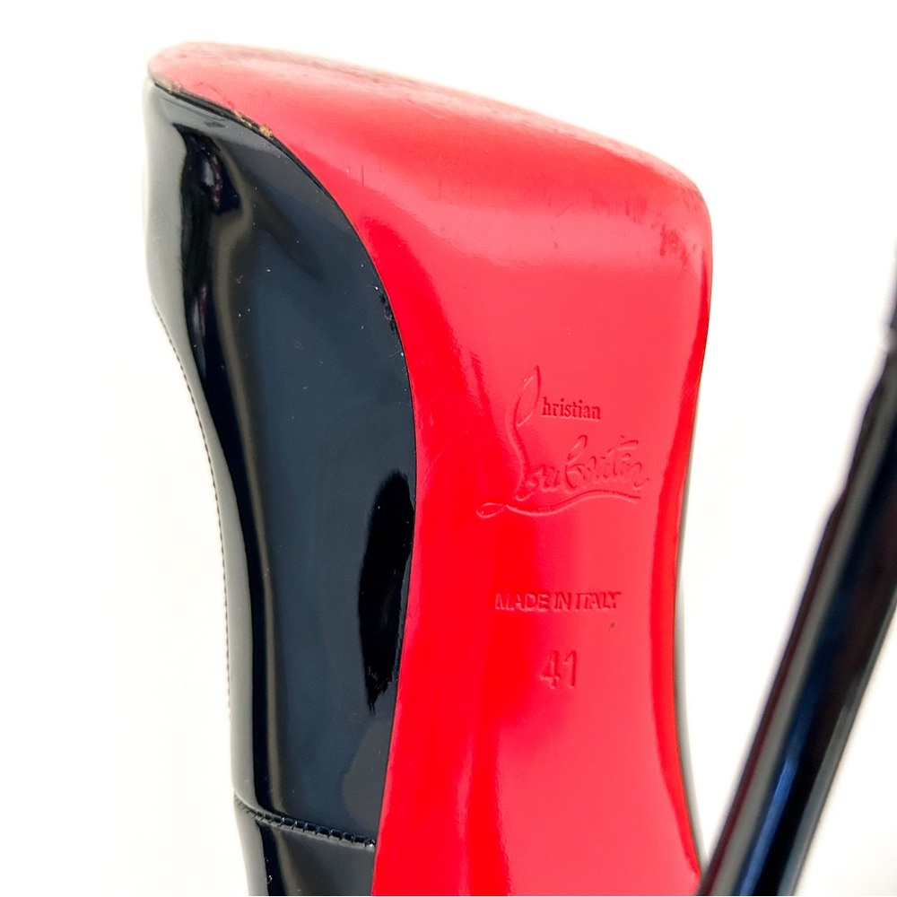 Christian Louboutin So Kate Black Patent Leather High Heel Pointed Toe Pumps 41 - Picture 9 of 11